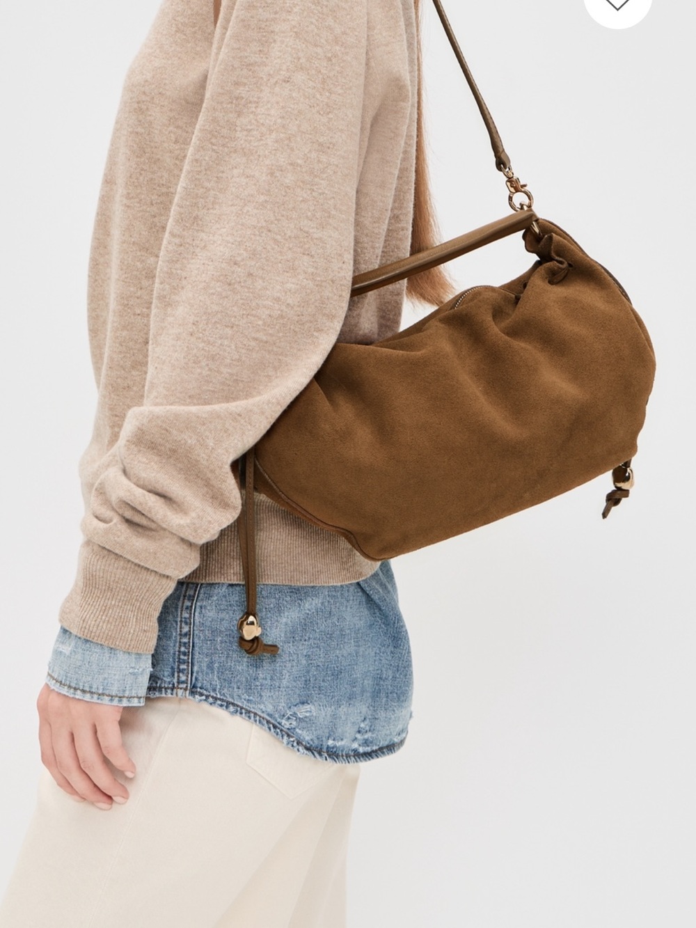 Madewell Tan Suede Hobo Bag